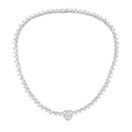Lab Grown 38cts Heart Diamond Necklace