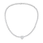 Lab Grown 38cts Heart Diamond Necklace
