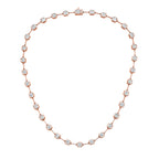 Lab Grown Asscher Diamond Bezel Station Necklace