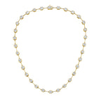Lab Grown Asscher Diamond Bezel Station Necklace