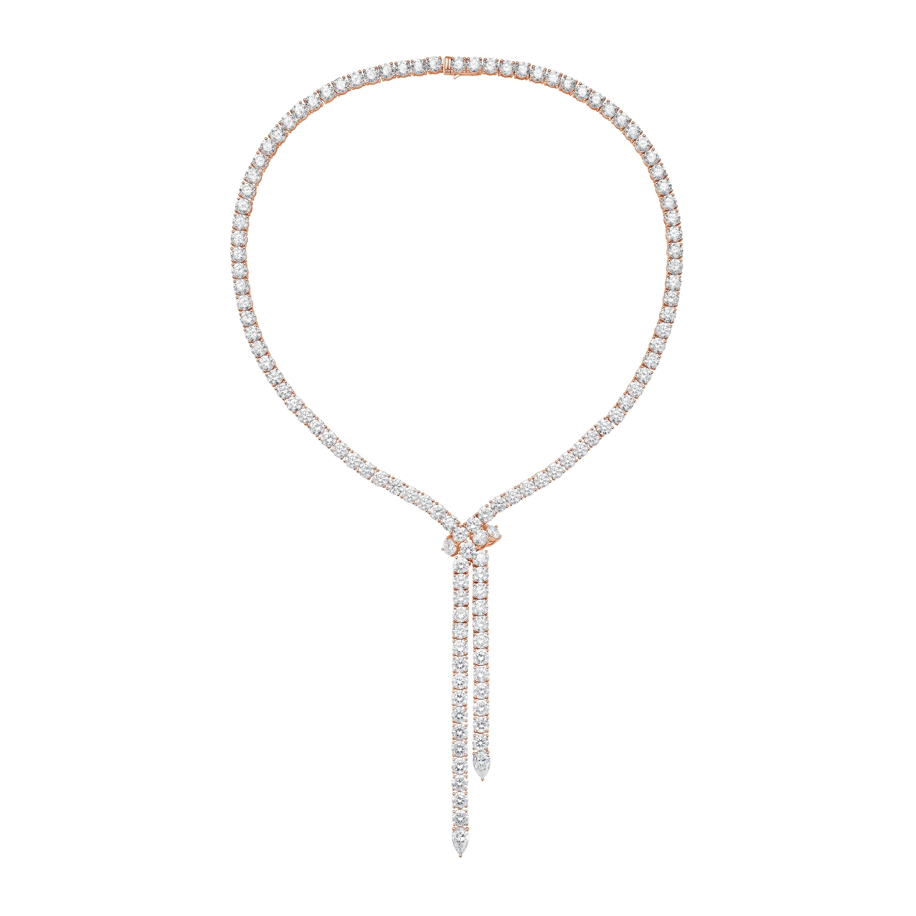 Lab Grown 55cts Lariat Necklace