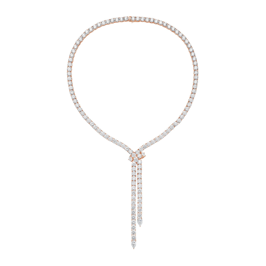 Lab Grown 55cts Lariat Necklace