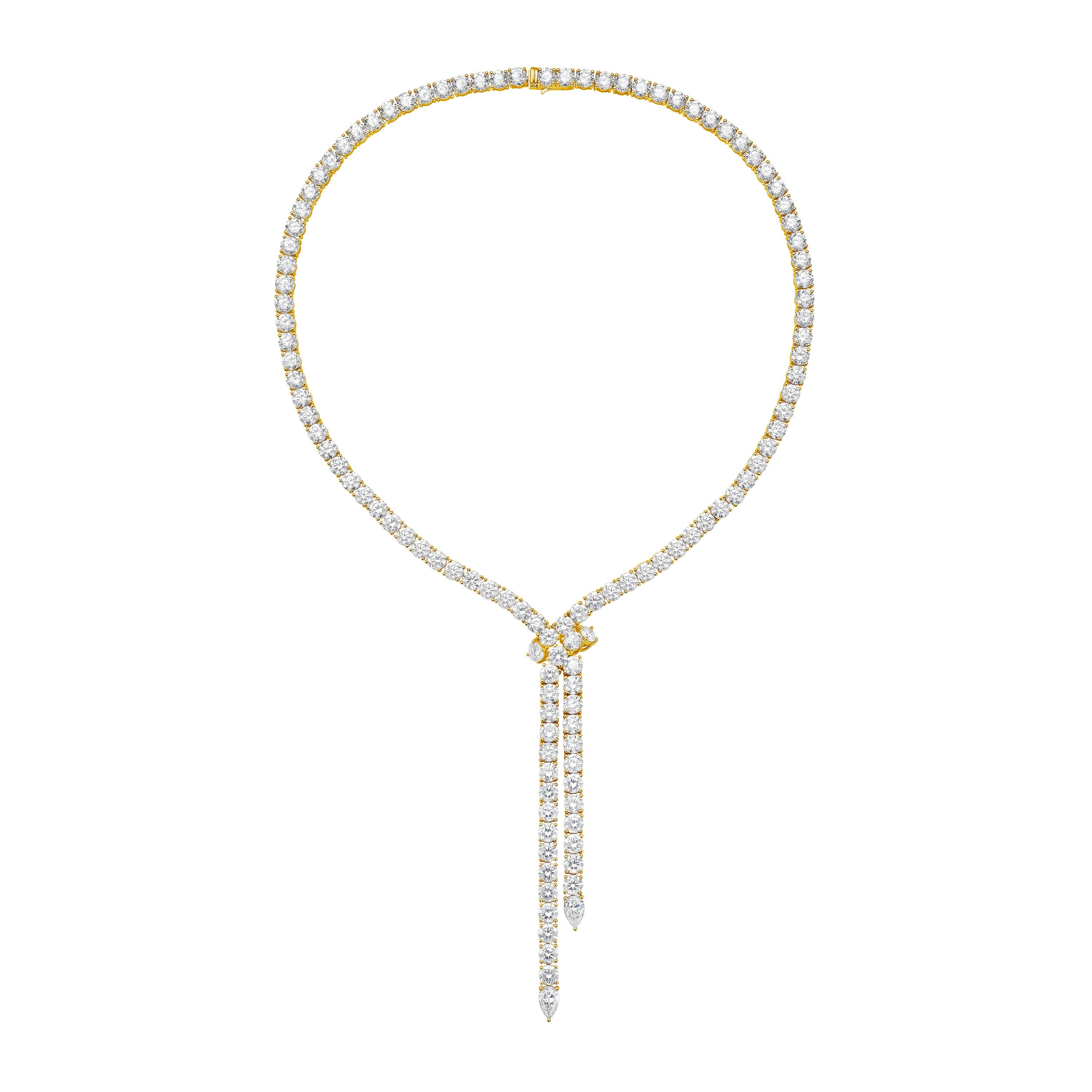 Lab Grown 55cts Lariat Necklace
