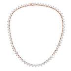 Lab Grown Heart Diamond Tennis Necklace