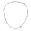 Lab Grown Heart Diamond Tennis Necklace