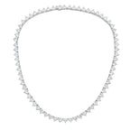 Lab Grown Heart Diamond Tennis Necklace