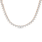 Lab Grown Heart Diamond Tennis Necklace