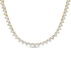 Lab Grown Heart Diamond Tennis Necklace