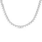 Lab Grown Heart Diamond Tennis Necklace