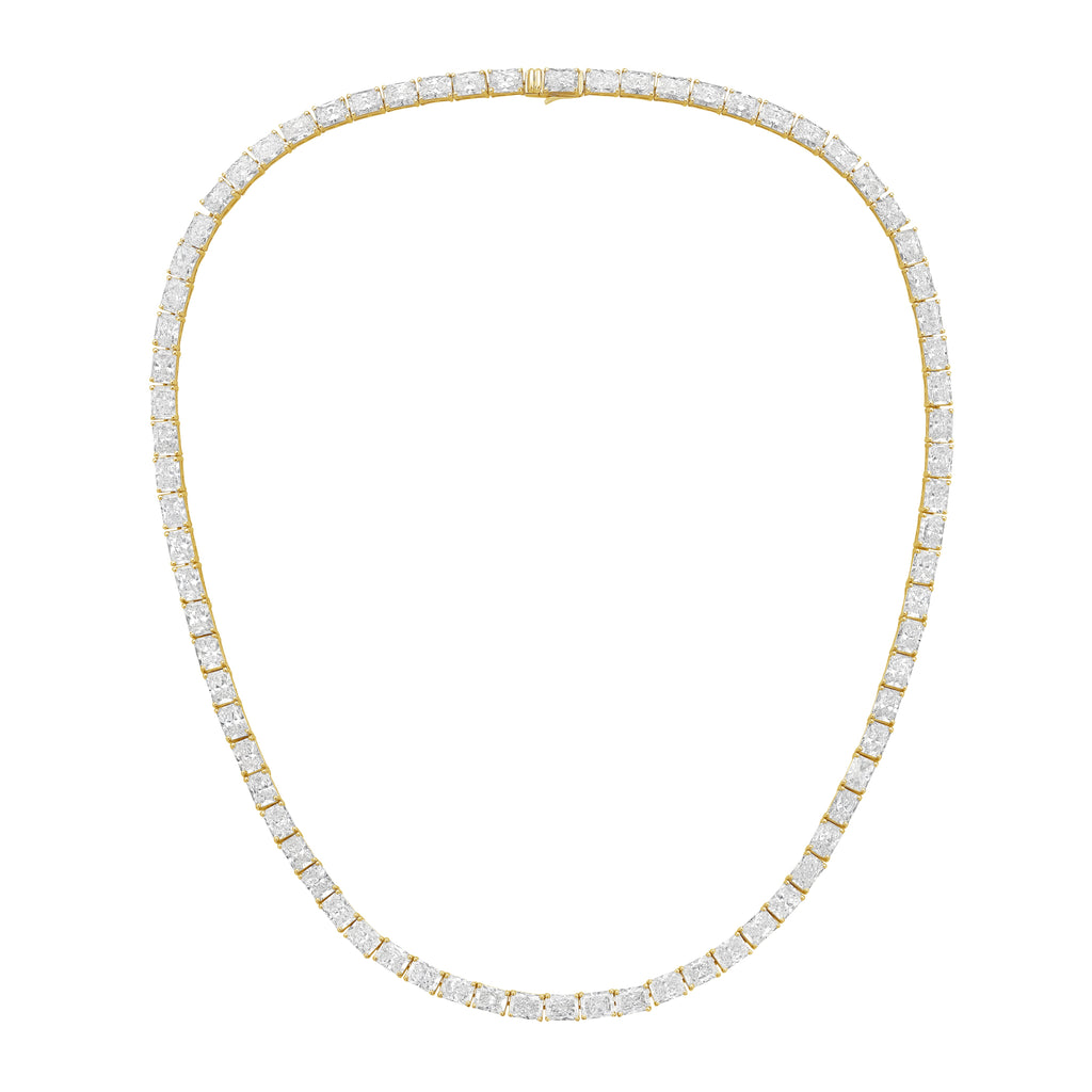 Lab Grown Radiant Cut Diamond Tennis Necklace