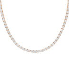 Lab Grown Radiant Cut Diamond Tennis Necklace