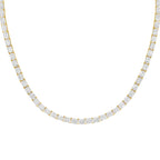 Lab Grown Radiant Cut Diamond Tennis Necklace