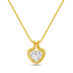 Lab-Grown Heart Diamond On Sleeve Pendant