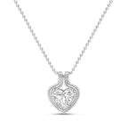 Lab-Grown Heart Diamond On Sleeve Pendant
