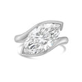 Lab Grown Marquise Bypass Ring