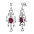 Magnificent Mile Statement Earrings in Ruby