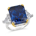 Malibu 10 Carat Blue Sapphire Crystalline Ring