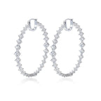 Manhattan Hoop Earrings in Platinum
