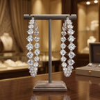 Manhattan Hoop Earrings in Platinum