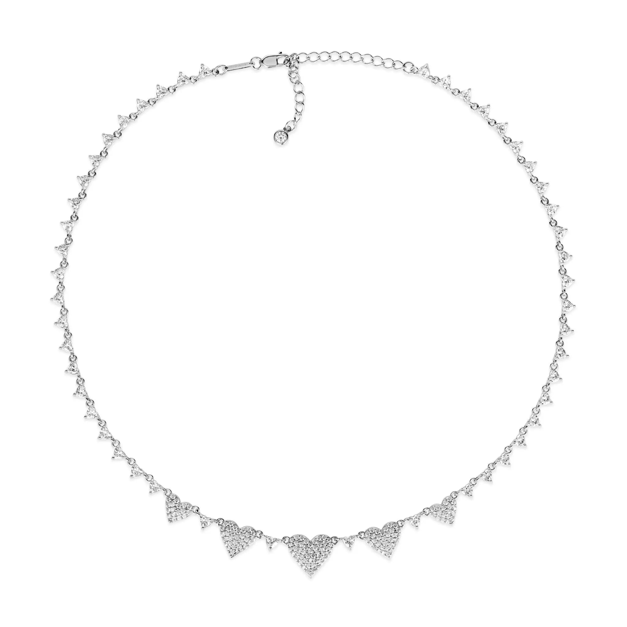 Maria Barcelona Heart Necklace in Platinum