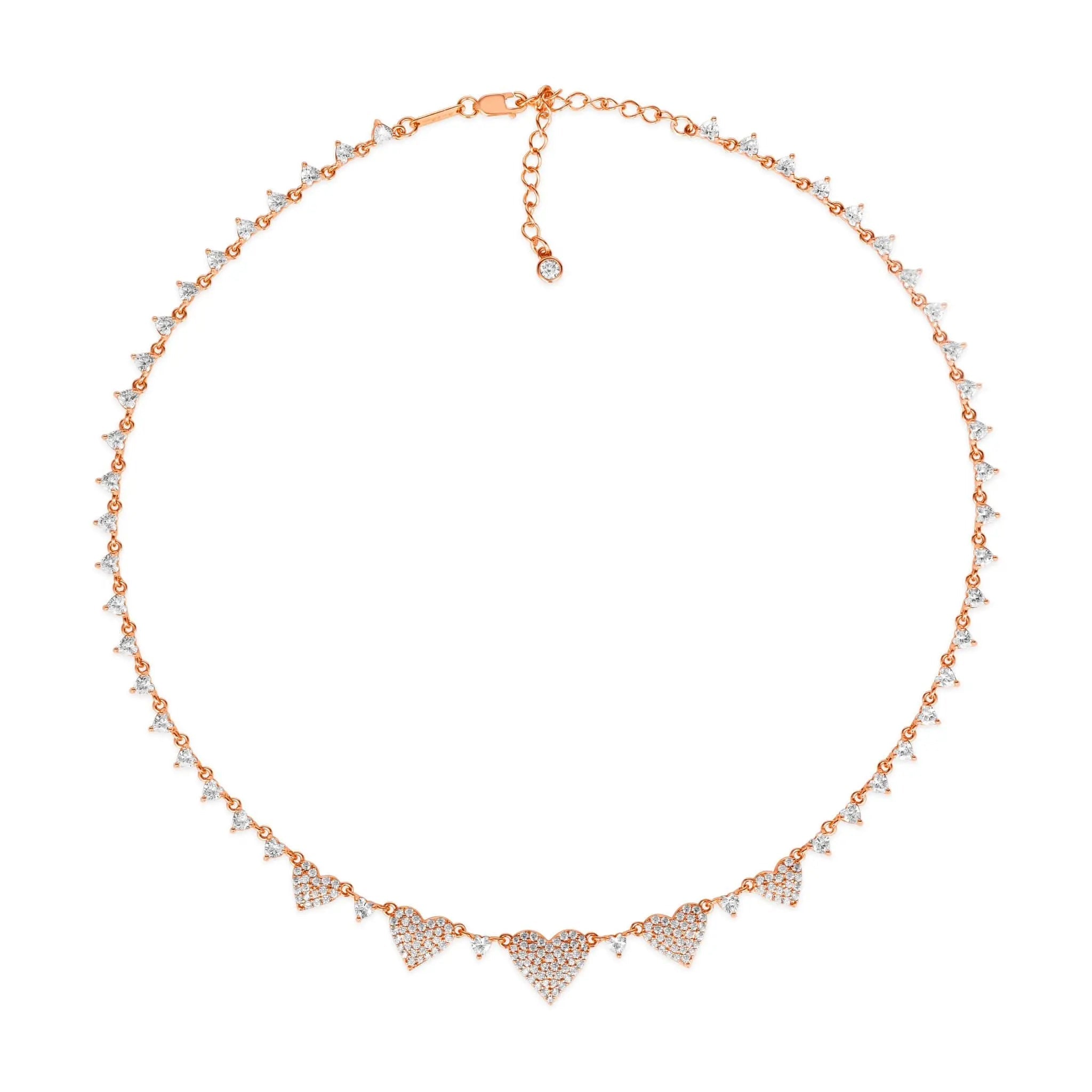 Maria Barcelona Heart Necklace in Rose Gold