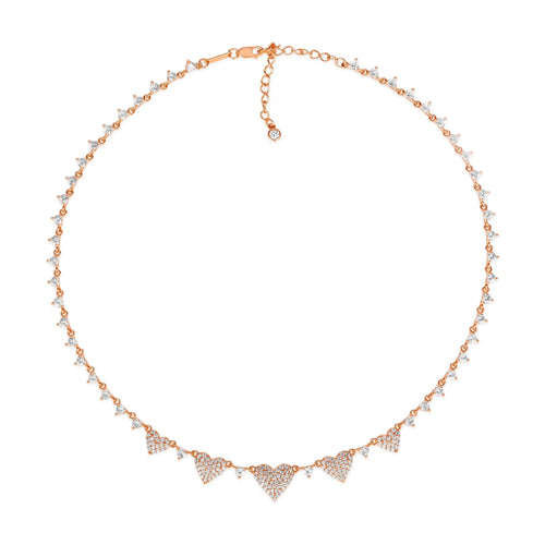 Maria Barcelona Heart Necklace in Rose Gold