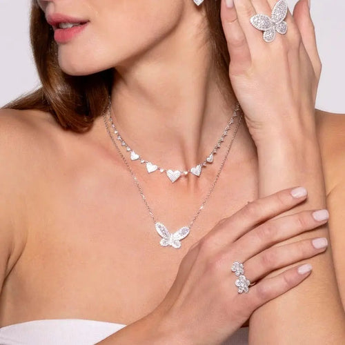 Maria Barcelona Heart Necklace in Rose Gold
