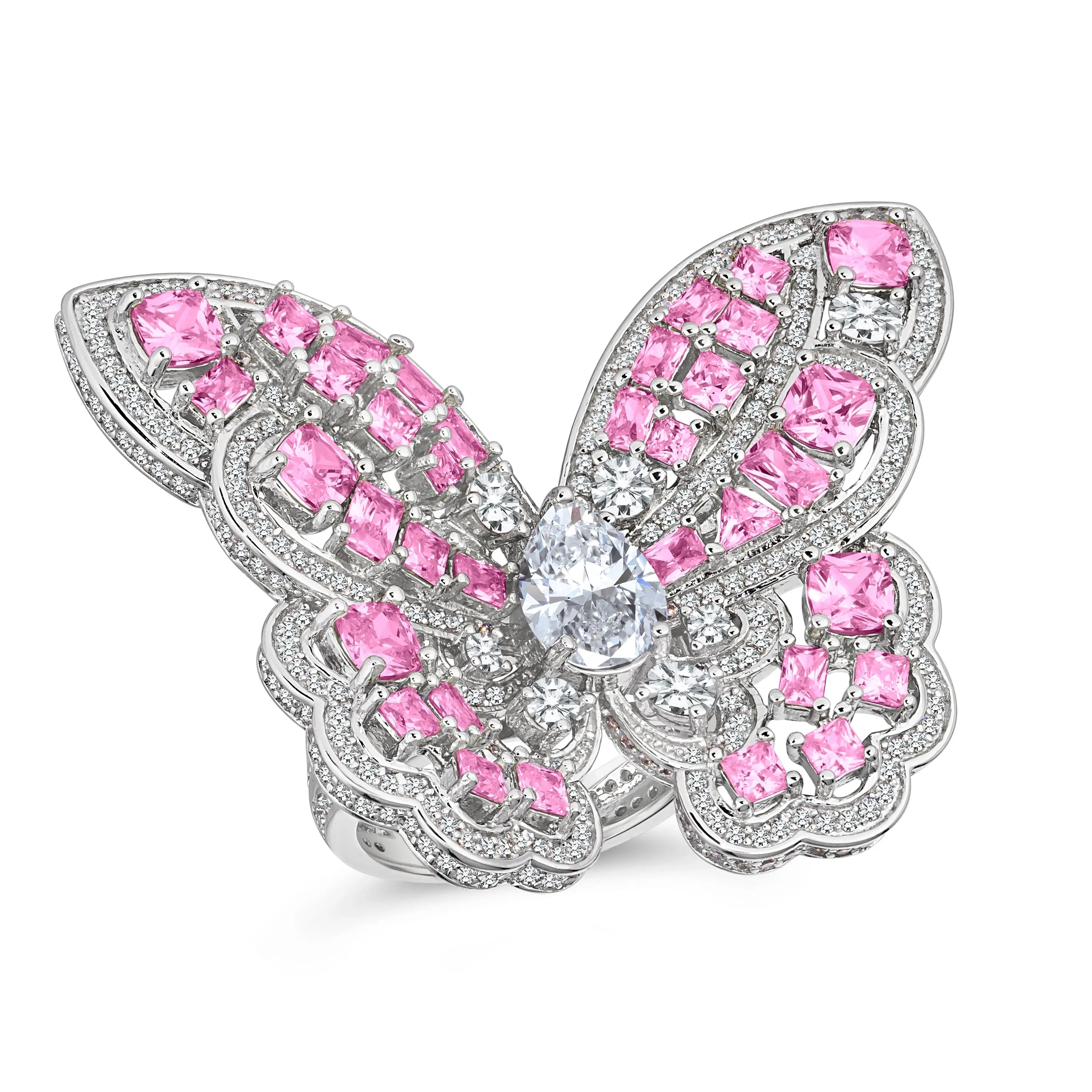 Mariah Butterfly Ring in Argyle Pink Crystalline
