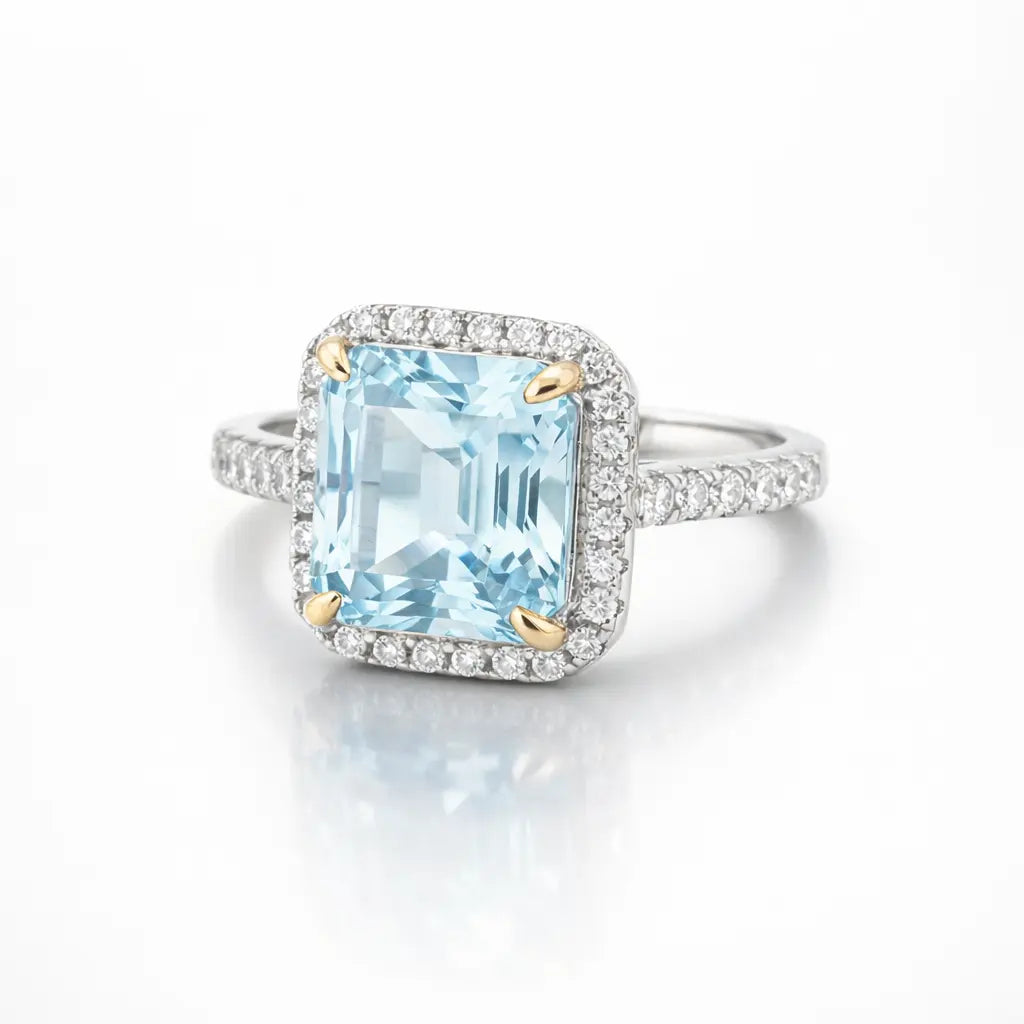 Marina Bell Ring Aquamarine
