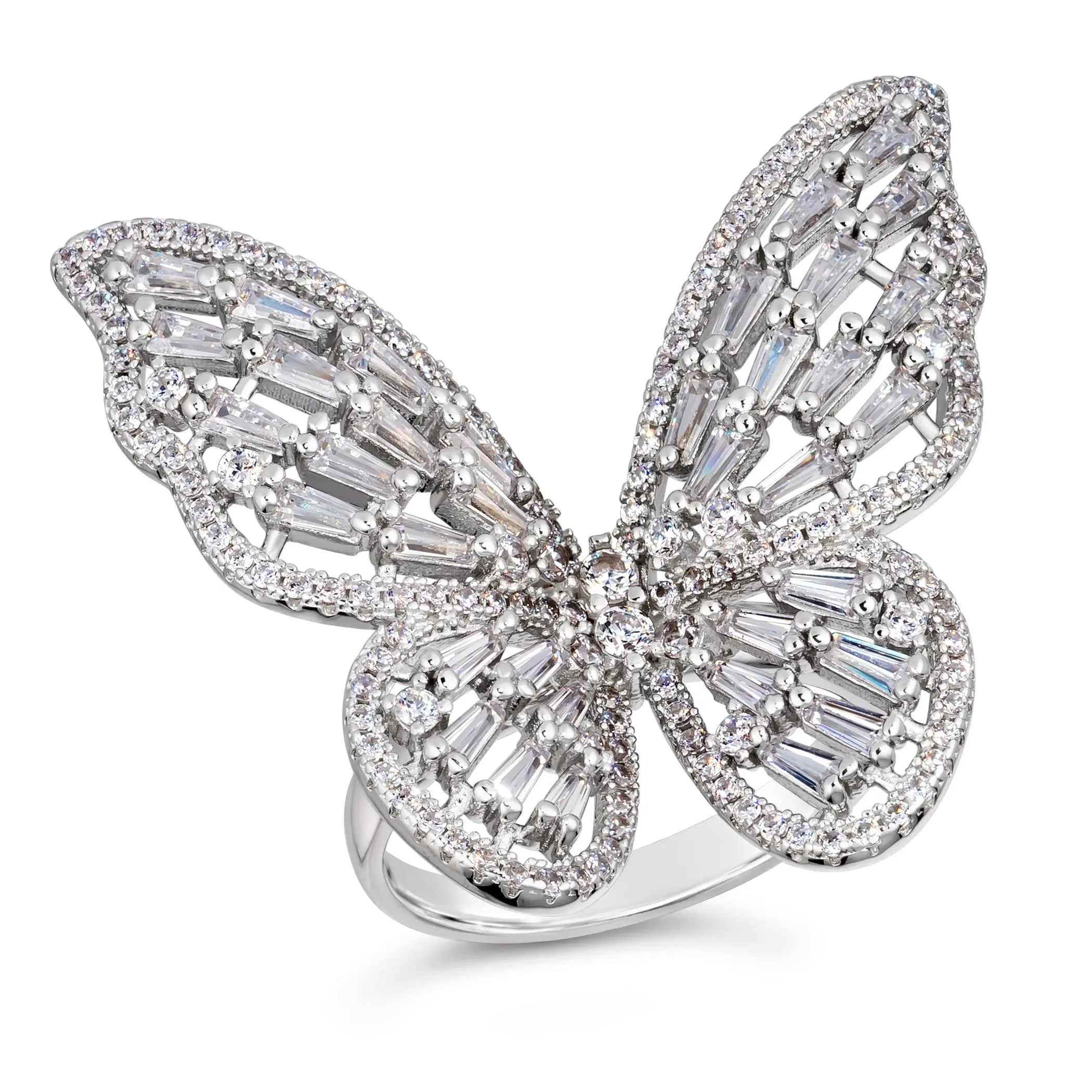 Mariposa Modern Sculpture Ring in Platinum