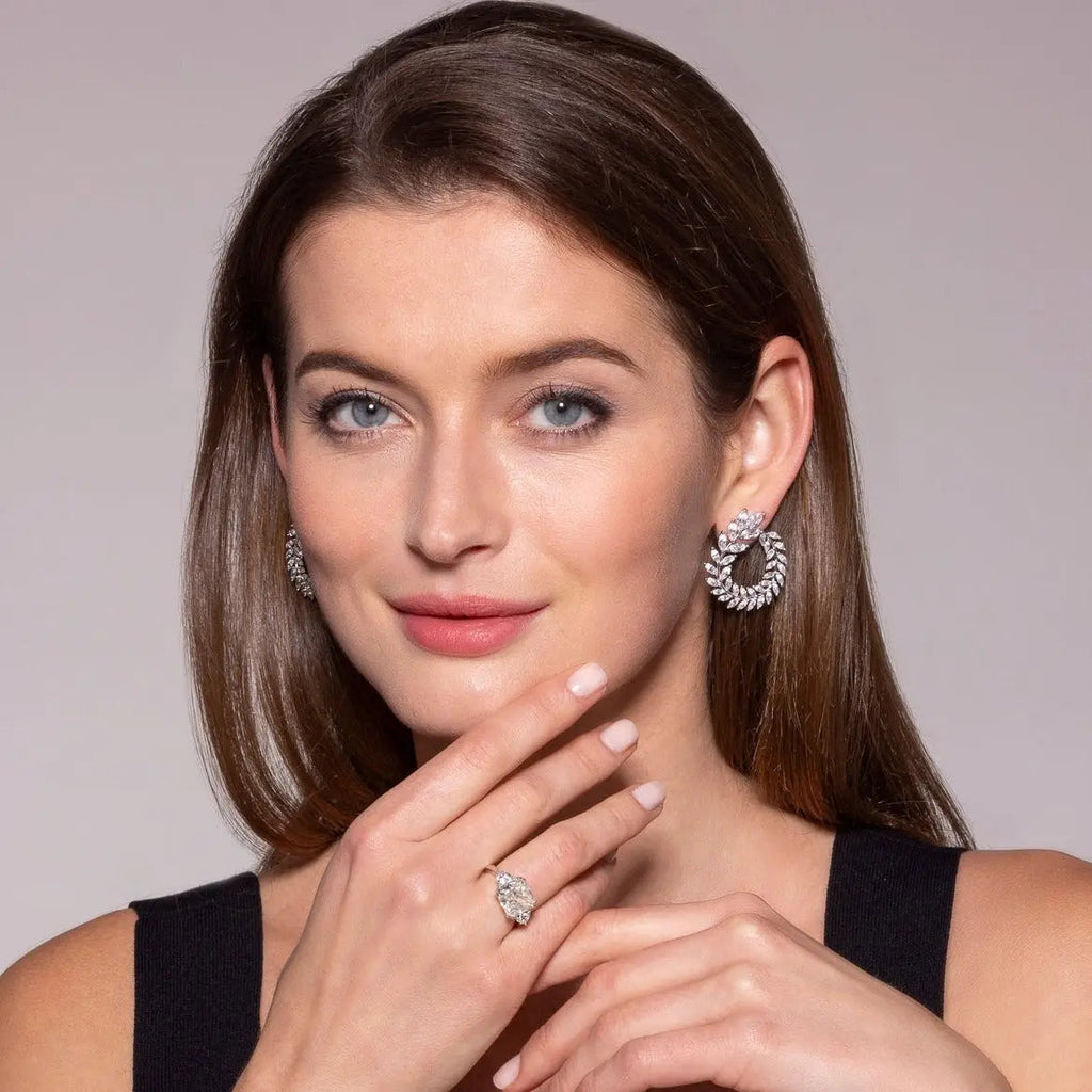 Marquise Wreath 8 Carat Earrings