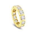 Men's 6.5 Carat Asscher Ring in Gold