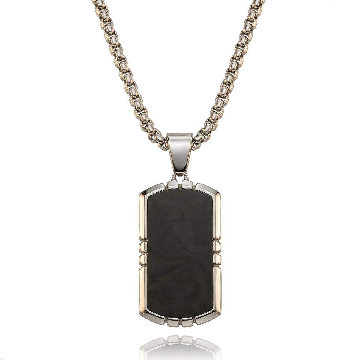 Midnight Obsidian Shield Necklace