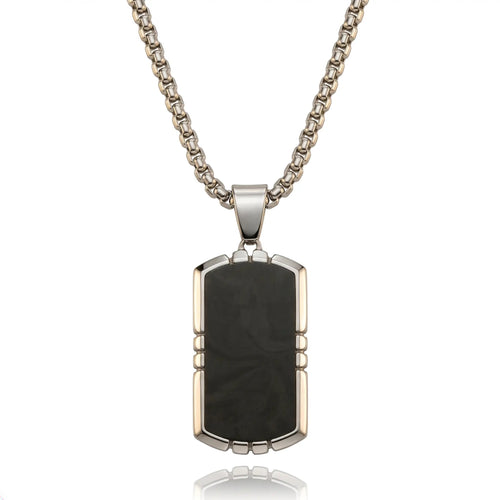 Midnight Obsidian Shield Necklace
