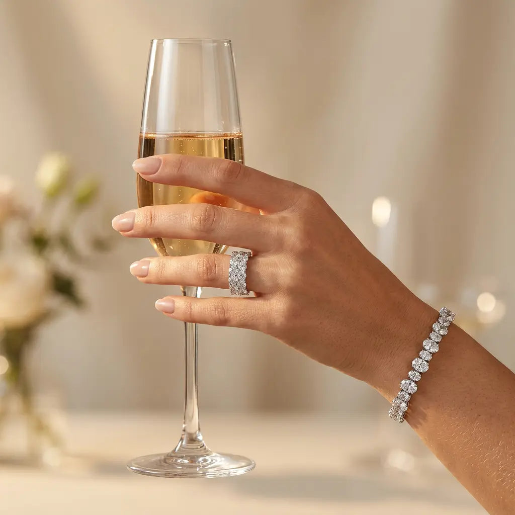 Mimi Miami Diamond Crystalline Tennis Bracelet