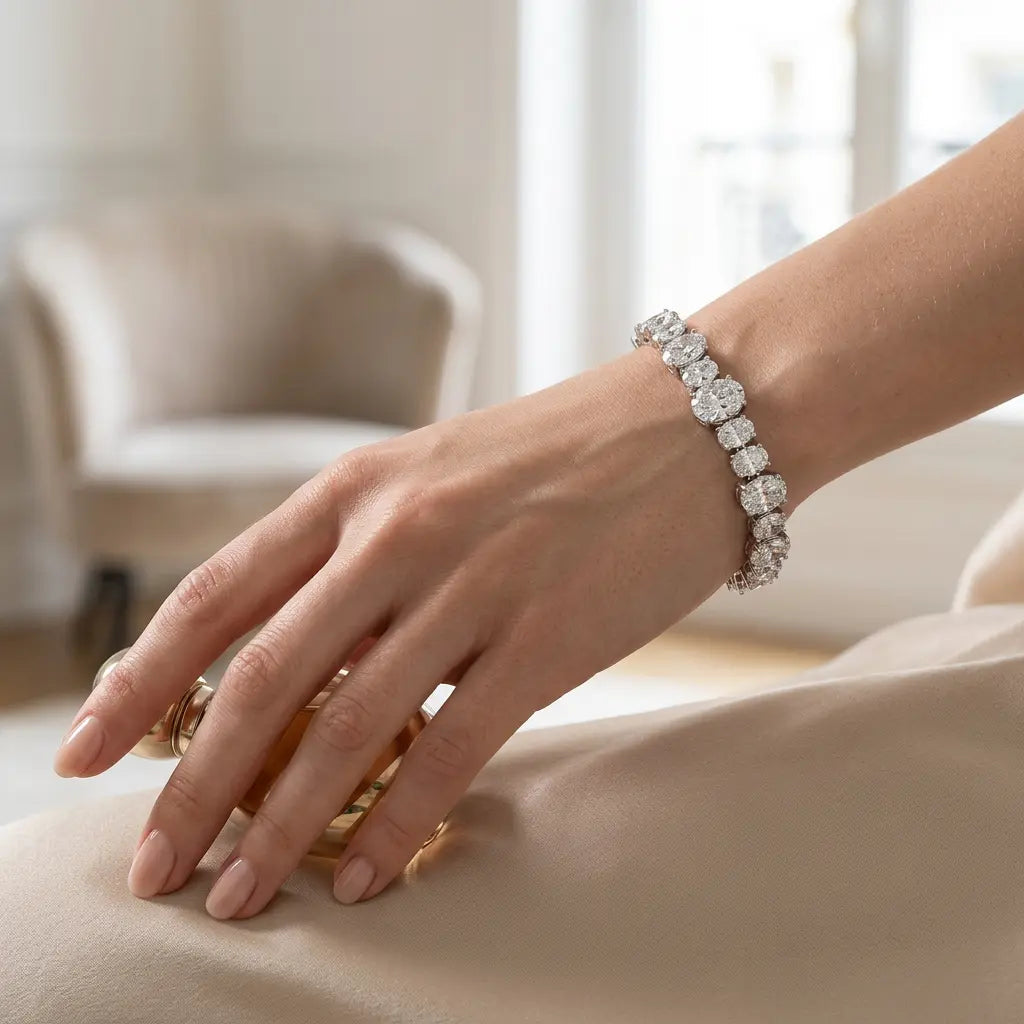Mimi Miami Diamond Crystalline Tennis Bracelet