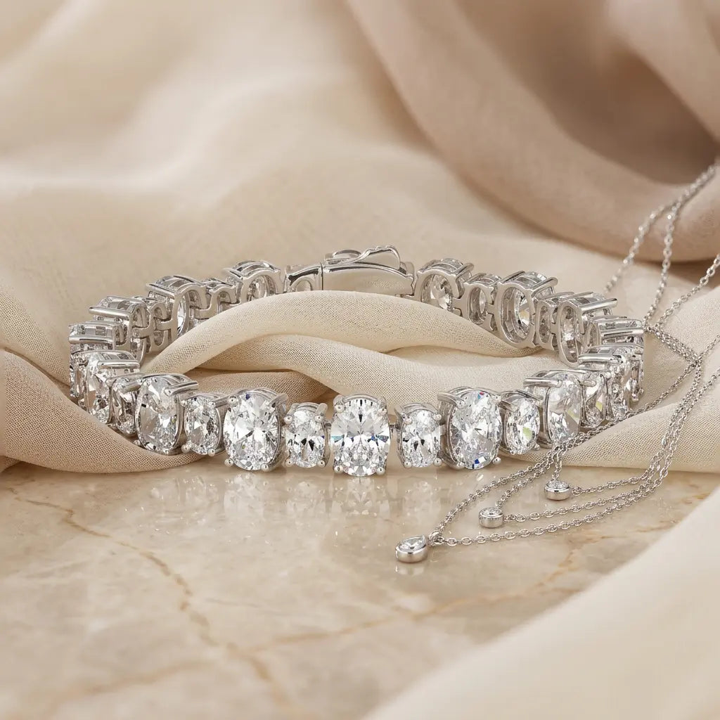 Mimi Miami Diamond Crystalline Tennis Bracelet