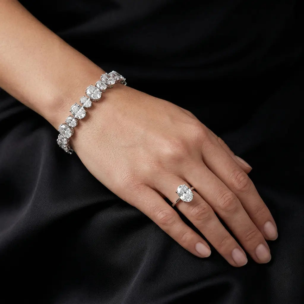 Mimi Miami Diamond Crystalline Tennis Bracelet