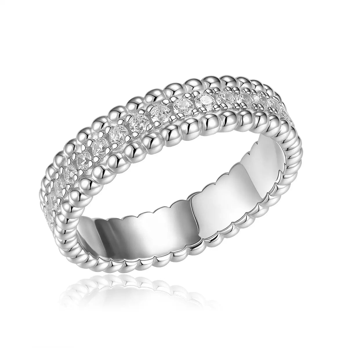 Mini Pebble Band in Platinum