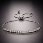 14K White Gold Miracle-Set Diamond Bolo Bracelet
