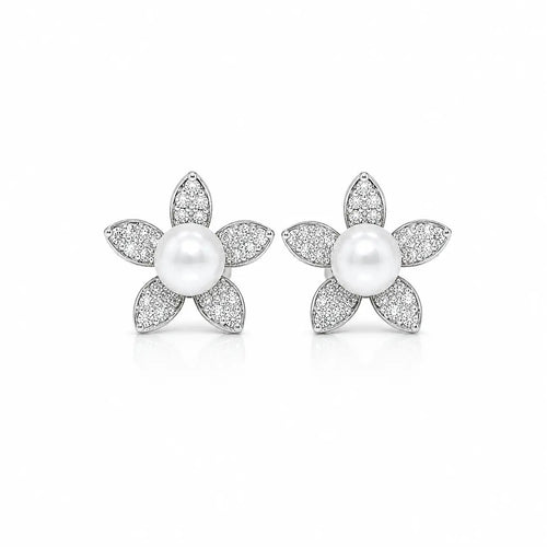 Mother of Pearl Bloom Studs by AZ Essentials