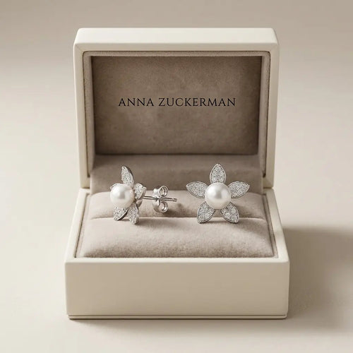 Mother of Pearl Bloom Studs by AZ Essentials