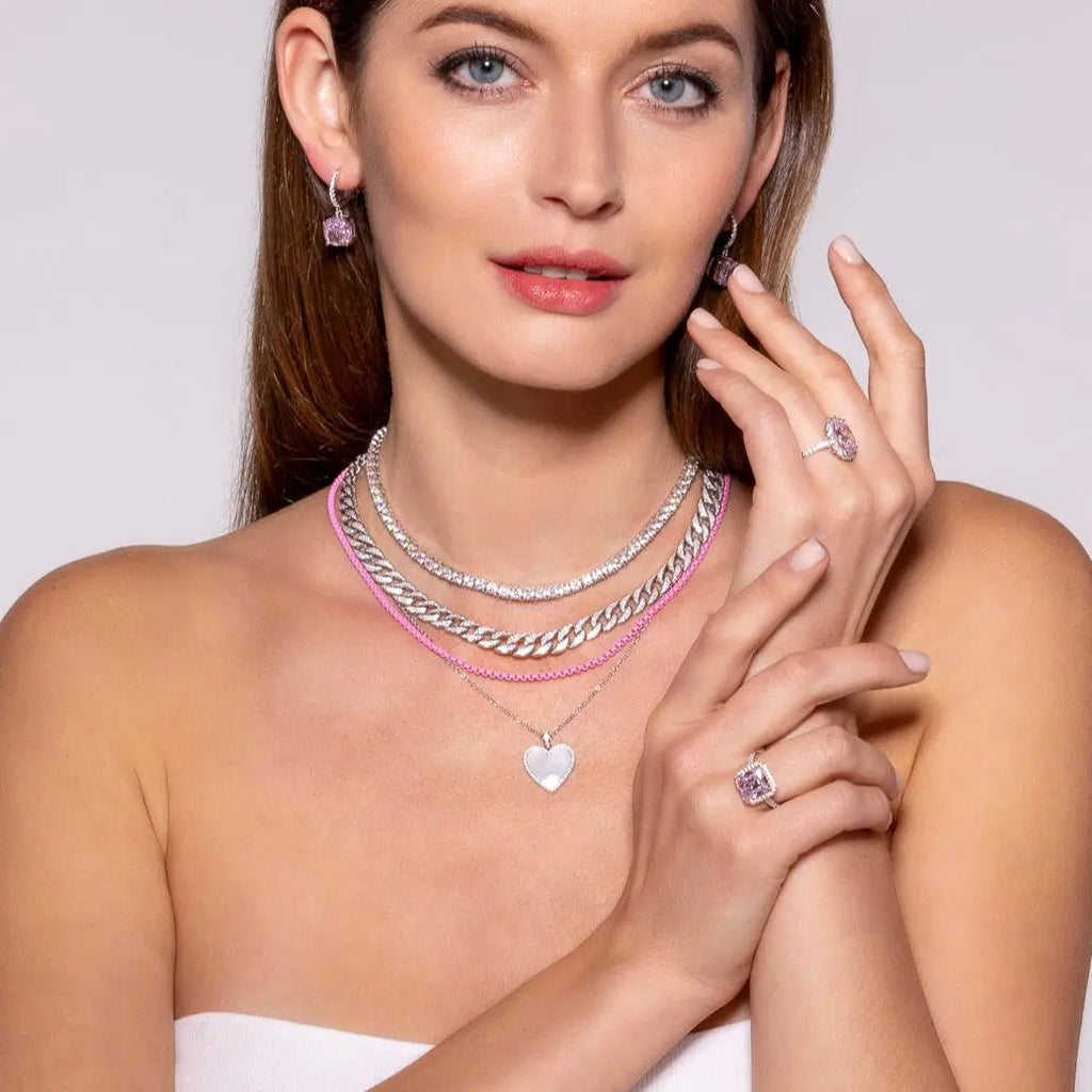 Mother of Pearl Heart Necklace