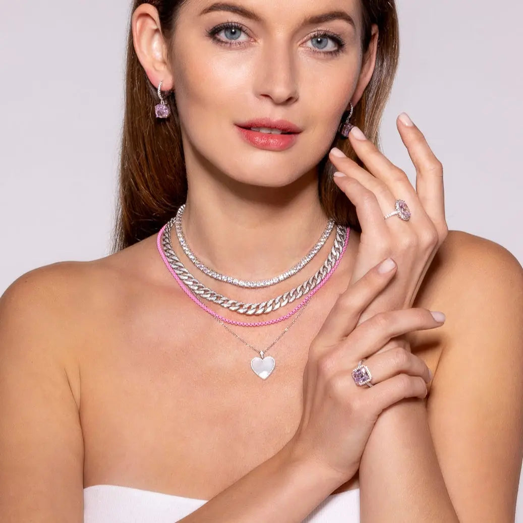 Mother of Pearl Heart Necklace