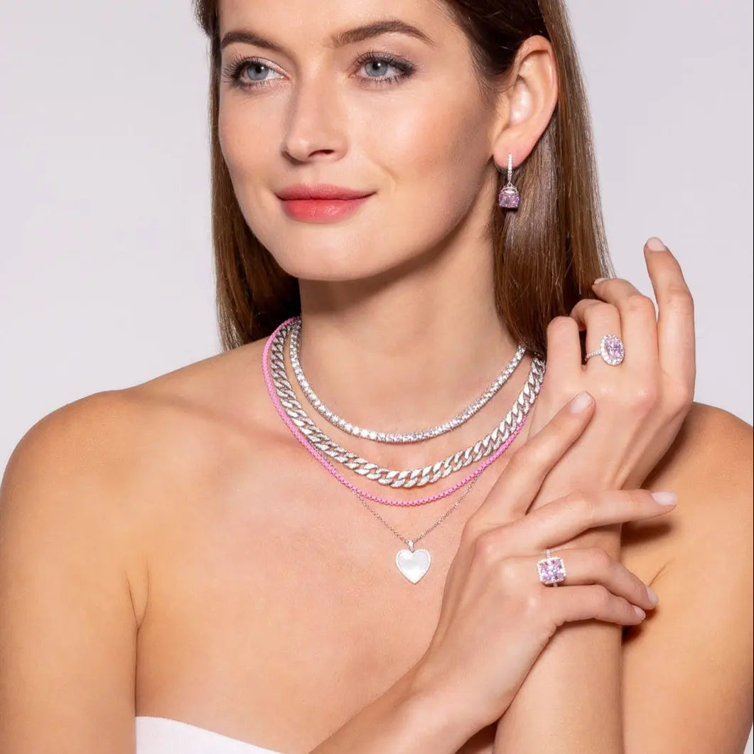Mother of Pearl Heart Necklace