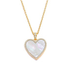 Mother of Pearl Heart Necklace