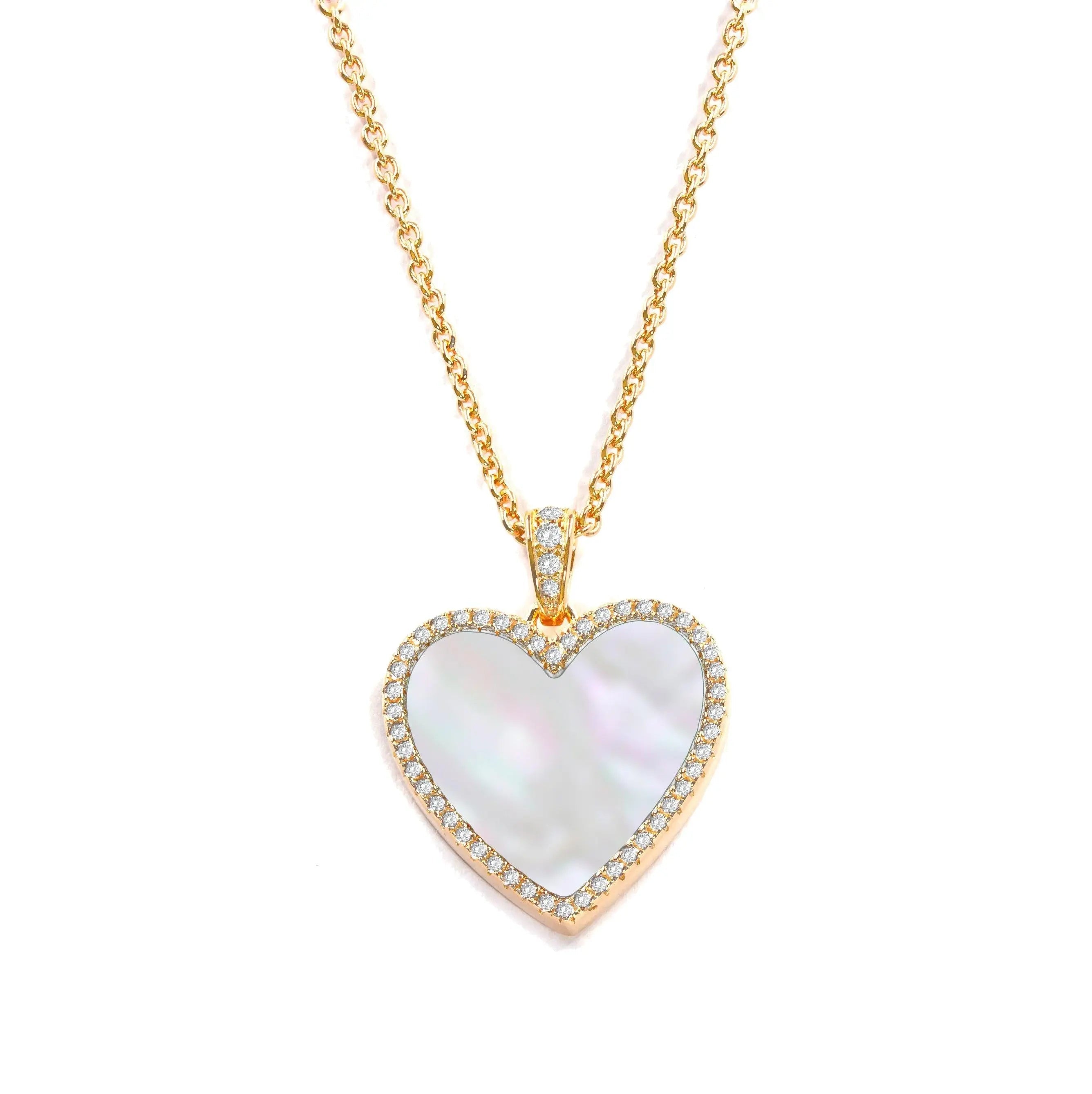Mother of Pearl Heart Necklace