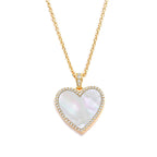 Mother of Pearl Heart Necklace