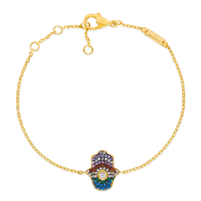 Multi Sapphire Hamsa Bracelet