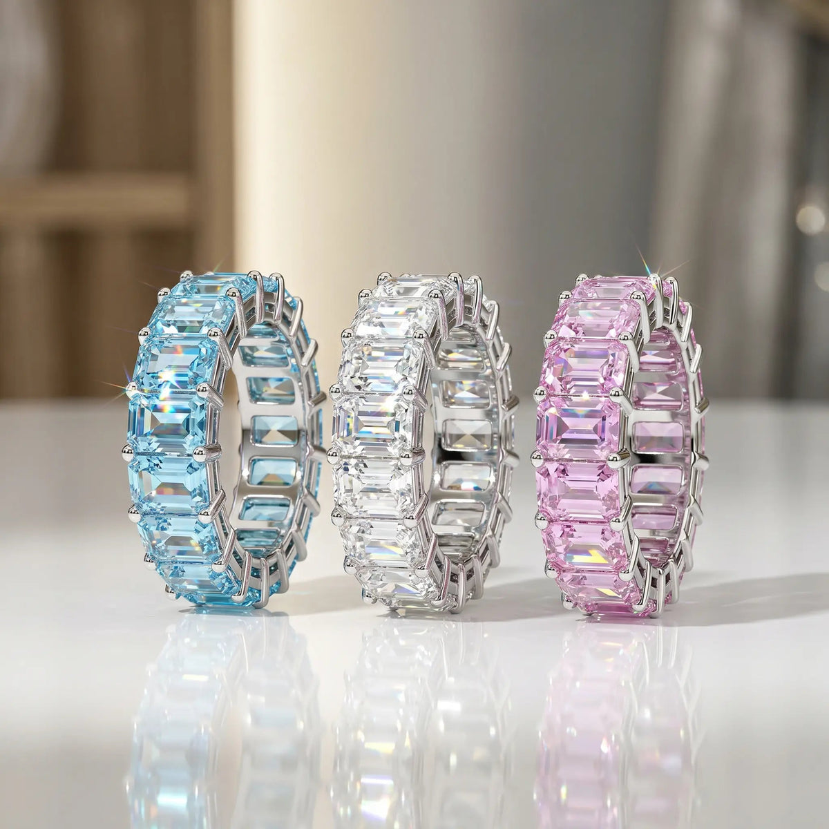 Multicolor 5 Carat Eternity Ring by Thalia